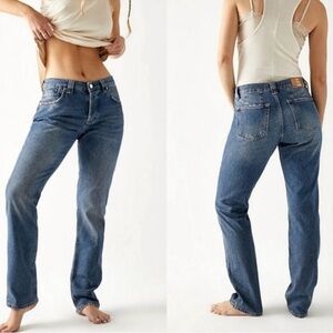 Free People We the Free Curvy Siren Low Rise Straight Leg Jean size 32S NWT